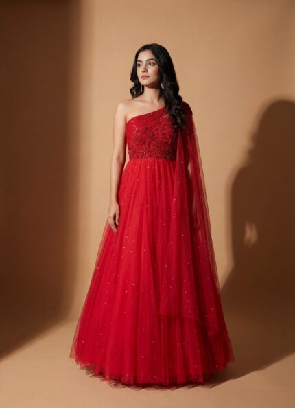 Blood Red Evening Dress